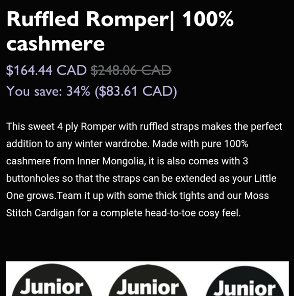 Cashmere 4 Ply Ruffled Romper Adjustable Straps Luxury Cottagecore Bloomers Sz 3 - Picture 11 of 13